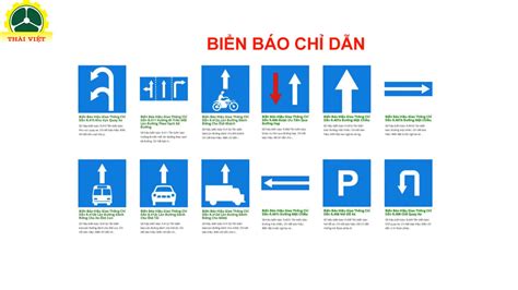 Tất cả biển báo hiệu hình tròn có nền xanh lam chú thích cần biết