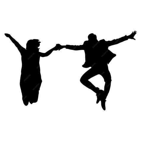 Premium Vector | Silhouette of person jumping