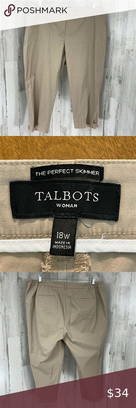 Talbots The Perfect Skimmer Women S Plus Size Kahki Tan Crop Cropped