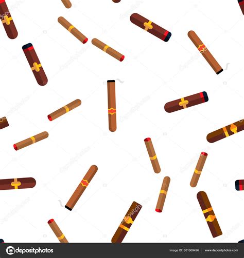 Lit Luxurious Cuban Cigar Vector Seamless Pattern — Stock Vector © Vectorwin 301669496