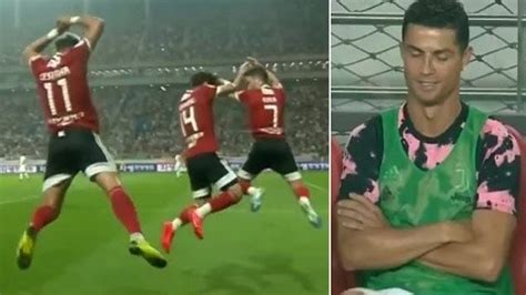 Así fue la reacción de Cristiano Ronaldo con jugador que lo imitó