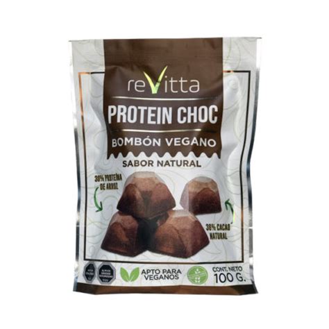 Protein Choc Bombón Vegano Proteico 100 gr Variedades Gym Up Store