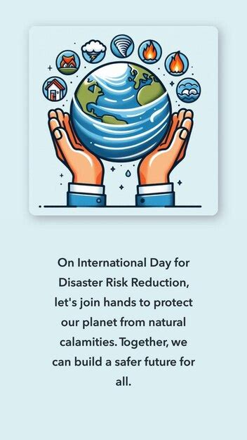 International Day For Disaster Reduction October Premium Ai