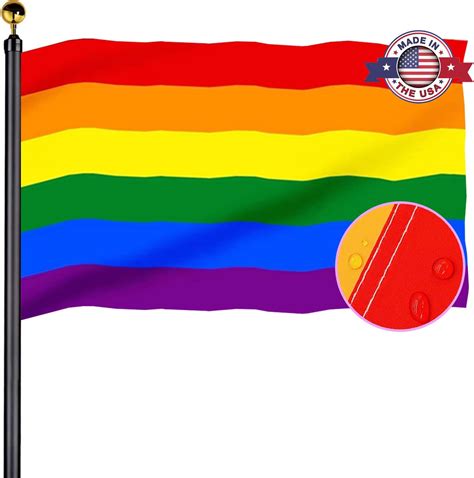 Lgbtq Rainbow Gay Pride Flags 3x5 Outdoor Made In Usa Gay