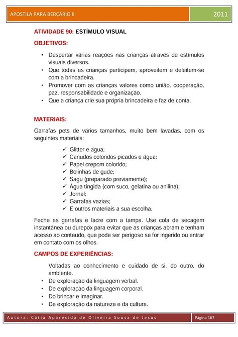 Modelo De Relatorio Do Bercario