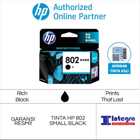 Jual Tinta Hp 802 Black Hitam Original Cartridge Ch561zz Tinta Printer Hp Deskjet 1000