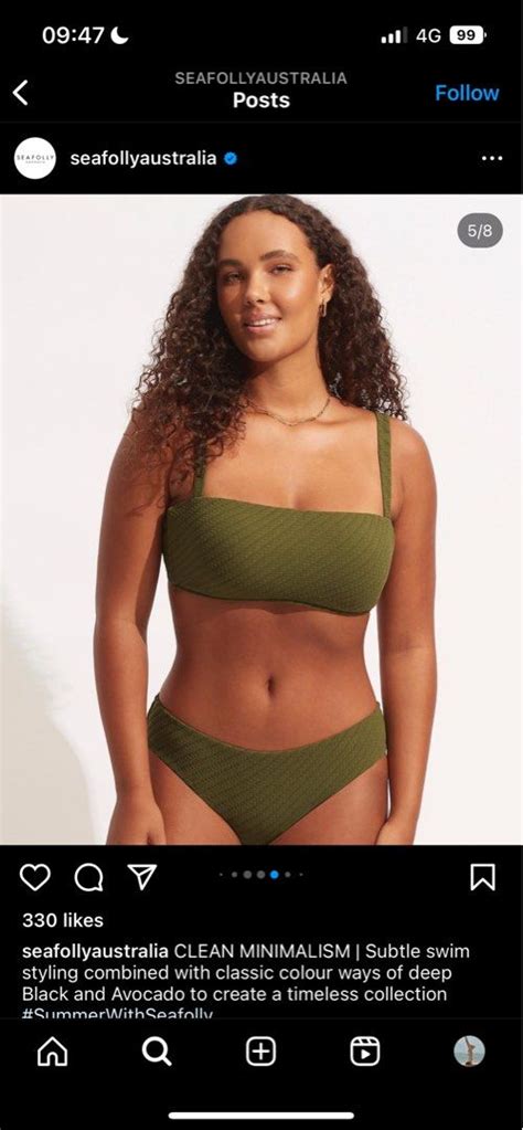 Seapolly Willow Banded Bralette Avocado Bikini Set Women S Fashion