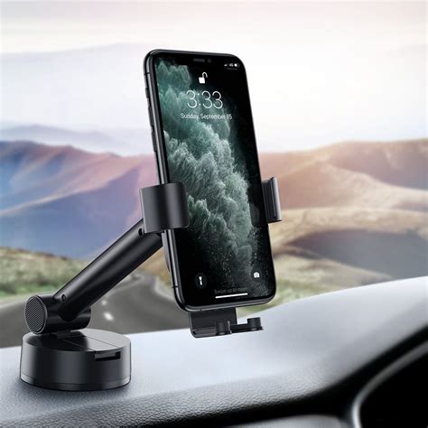 Baseus Simplism Gravity Car Mount Holder With Suction Base Black