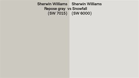 Sherwin Williams Repose Gray Vs Snowfall Side By Side Comparison