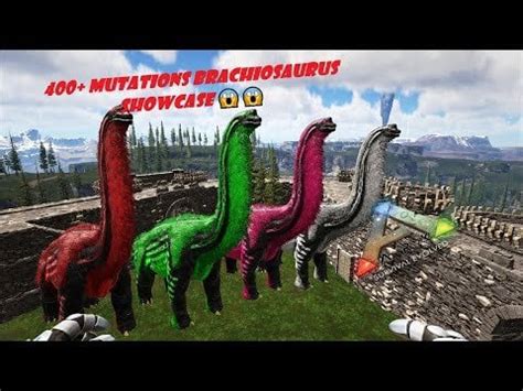 ARK| Fully stacked mutated Brachiosaurus stats and gameplay showcase ...