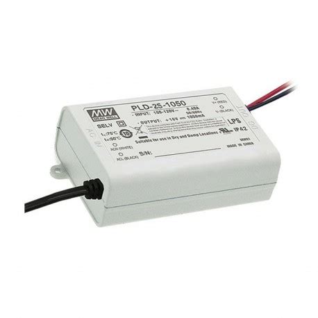 PLD 25 1050 MEANWELL AC DC Single Output LED Driver Consta