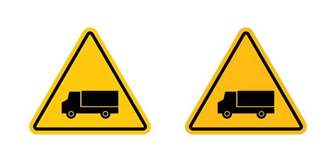 Truck warning sign 42119956 Vector Art at Vecteezy