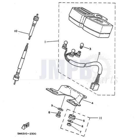 Exploded View Drawings Rear Wheel L Yamaha DT50MX JMPB Parts