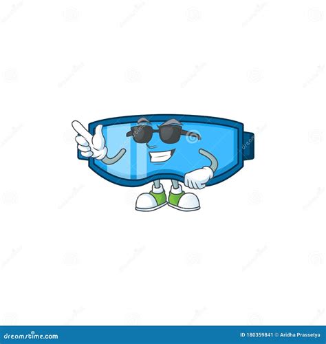 Super Cute Safety Glasses Cartoon Character Wearing Black Glasses Stock