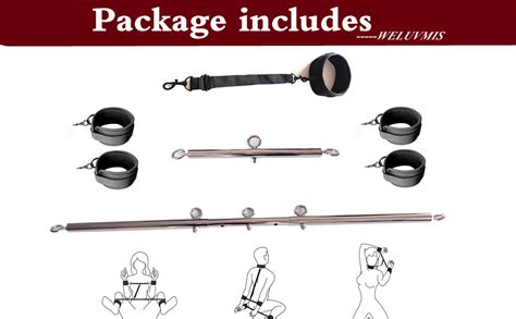 Spreader Bar Sex Toys 2 Pieces Restraints With Wrist Ankle