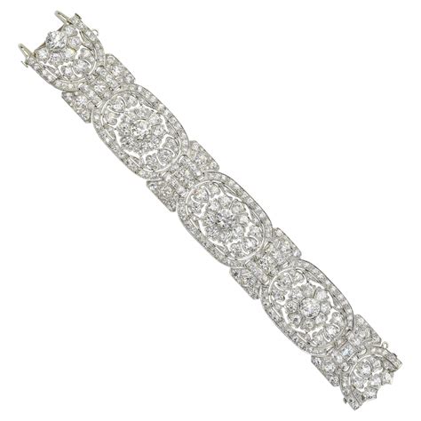 Cartier An Art Deco Platinum And Diamond Bracelet For Sale At Stdibs