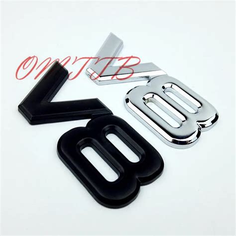 Abs Zinc Alloy D V Engine Displacement Car Badge V Emblem Logo