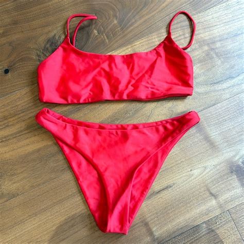 Jade Swim Jade Swim Bikini Red Cheeky Swimwear Small Poshmark