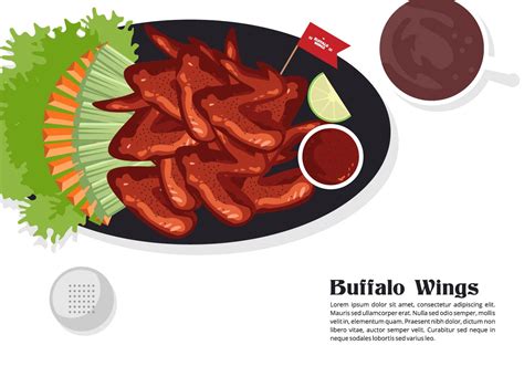 Buffalo Wings Vector Background 138340 Vector Art at Vecteezy