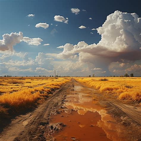 Cielo Turquesa Sobre Paisaje Amarillo En Los Alpes Alemanes Foto