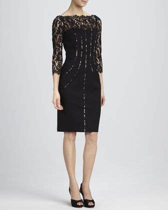 Lace Top Cocktail Dress By Aidan Mattox At Neiman Marcus Cocktail