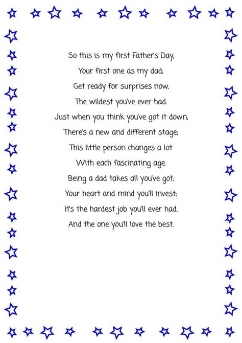 Printable Fathers Day Poem Printable And Enjoyable Learning