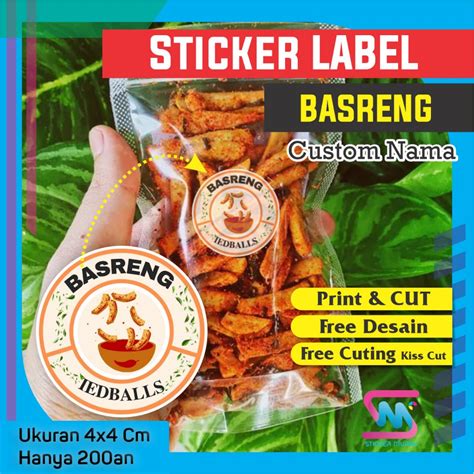 Jual Stiker Murah Bandung Print Sticker Label Kemasan Cemilan Snack