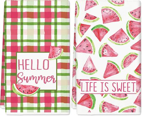 Amazon Jarthenaamcs Summer Kitchen Towels Watercolor Watermelon