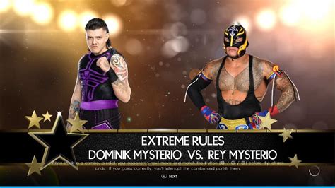 Wwe 2k22 Dominik Mysterio Vs Rey Mysterio Youtube