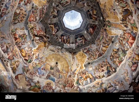 Dome Fresco Of The Last Judgement By Giorgio Vasari And Federico