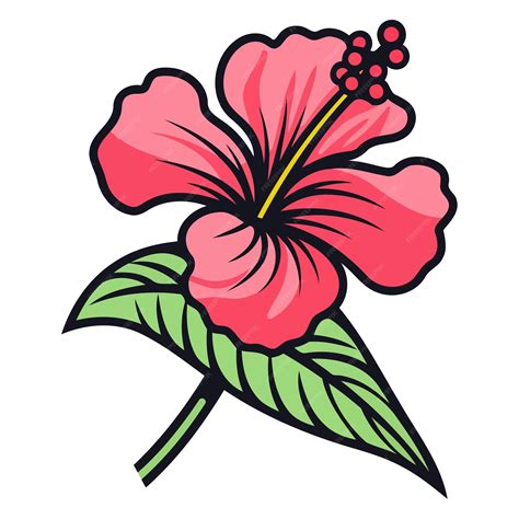 Premium Vector Detailed Vector Of A Beautiful Hibiscus Flower Icon Ideal For Floral Themed