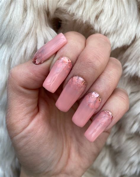 Nude Pink Glitter Cuff Press On Nails Wedding Nails Fake Nails False Nails Glue On Nails Stick