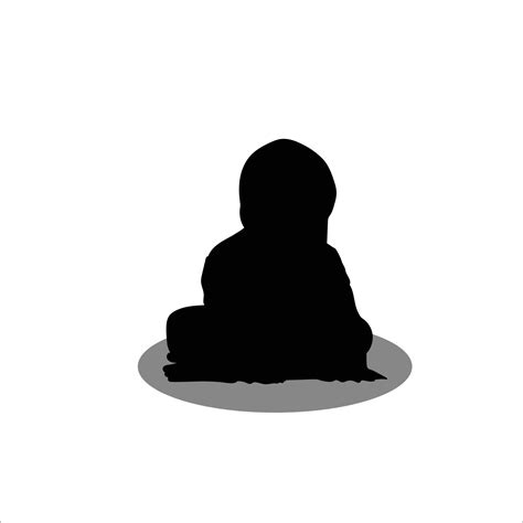 Baby silhouette illustration 42168718 Vector Art at Vecteezy