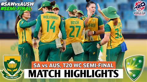 South Africa Vs Australia Women T20 World Cup 1st Semi Final Match