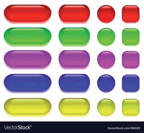 Glass Button Royalty Free Vector Image Vectorstock