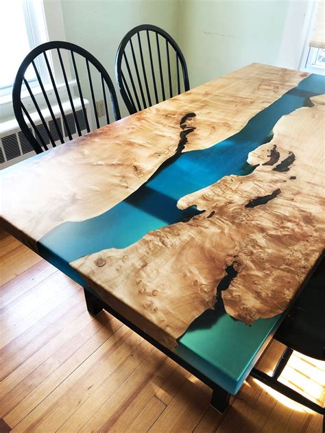 Custom Live Edge River Tables Dining Table Conference Etsy