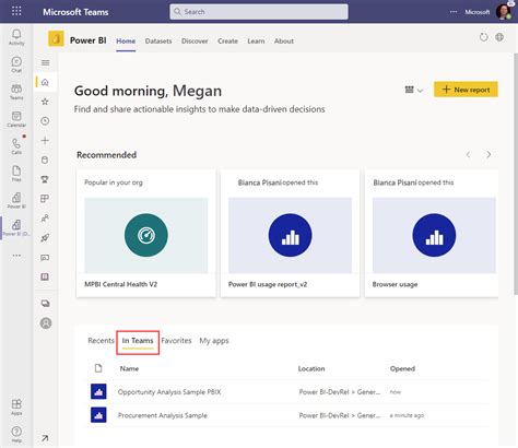 View All The Power Bi Tabs You Use In Microsoft Teams Power Bi