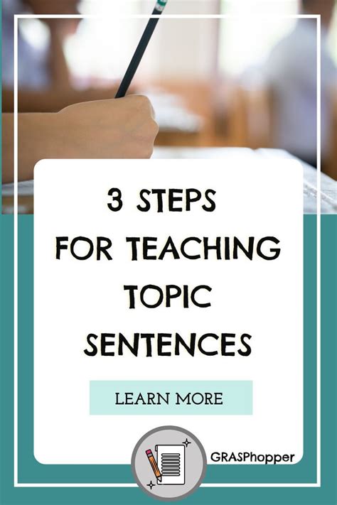 3 Steps For Teaching Topic Sentence Grasphopper Learning In 2024