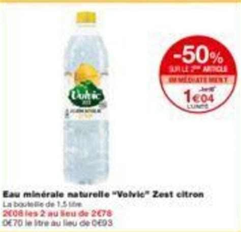 Promo Eau Min Rale Naturelle Volvic Zest Citron Chez Monoprix