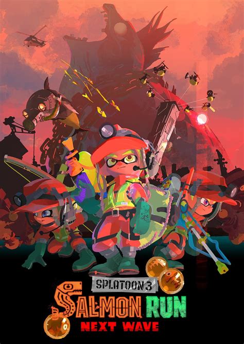 Official Art For Splatoon 3 Salmon Run Next Wave R Splatoon