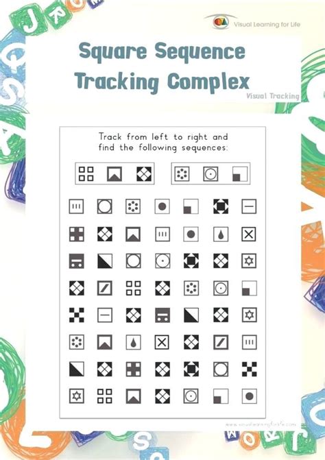 Visual Tracking Worksheets Whooooos There