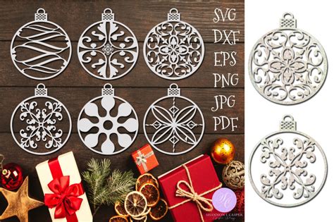 Christmas Round Ornament SVG and Printable Bundle By Shannon Casper ...