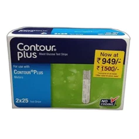 Contour Plus Blood Glucose Test Strips For Hospital Miu Ml At Rs