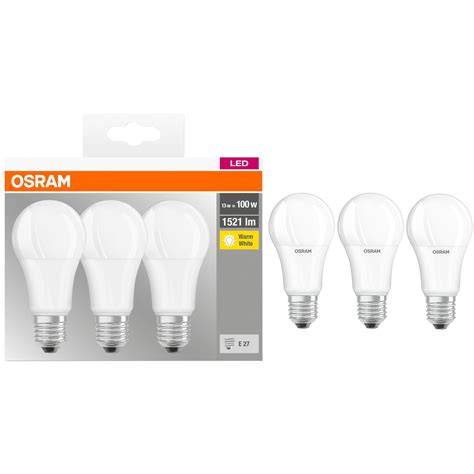 Set 3 Becuri LED Osram Base Classic A100 E27 13W 100W 1521 Lm