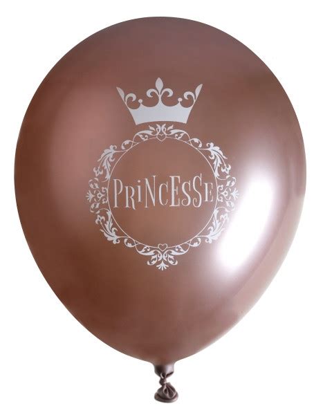 6 Princesse Metalliske Latex Balloner 30 Cm Party Dk