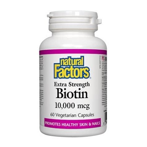 Natural Factors Biotin 10 000mcg 60 Caps Vitamin King Sports