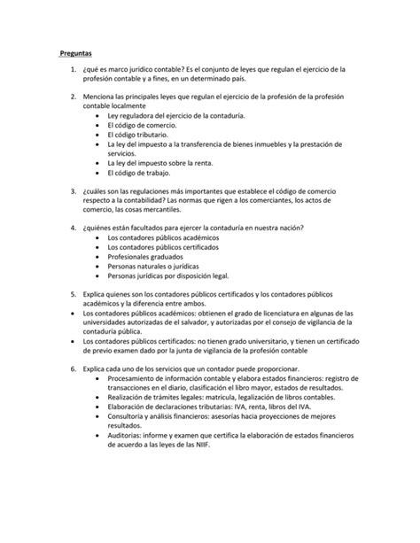 Conjunto De Leyes Que Regulan El Ejercicio De La Profesión Contable