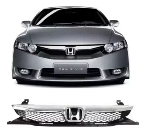 Grade Dianteira Honda Civic 2009 2010 2011 Completa Emblema