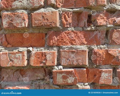 Textura De Tijolo Velho E Curado Fundo De Tijolos Vermelhos Antigos