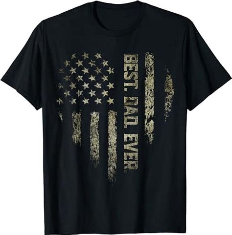 Men Best Dad Ever American Flag Camo Shirts For Fathers Day T Shirt